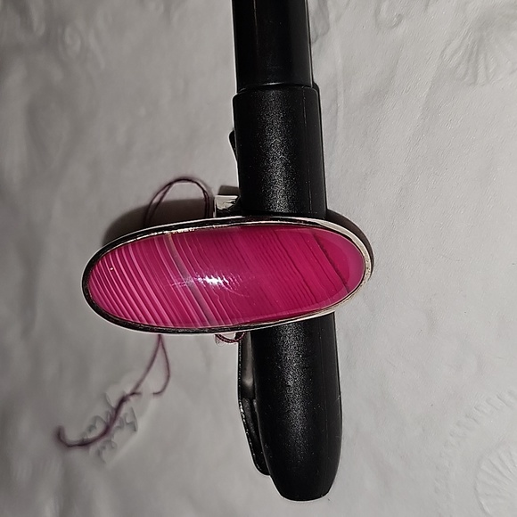 New Banded Agate Sterling Silver Ring - Picture 4 of 7